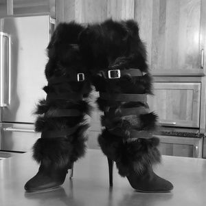 Jimmy Choo  suede/fur boots